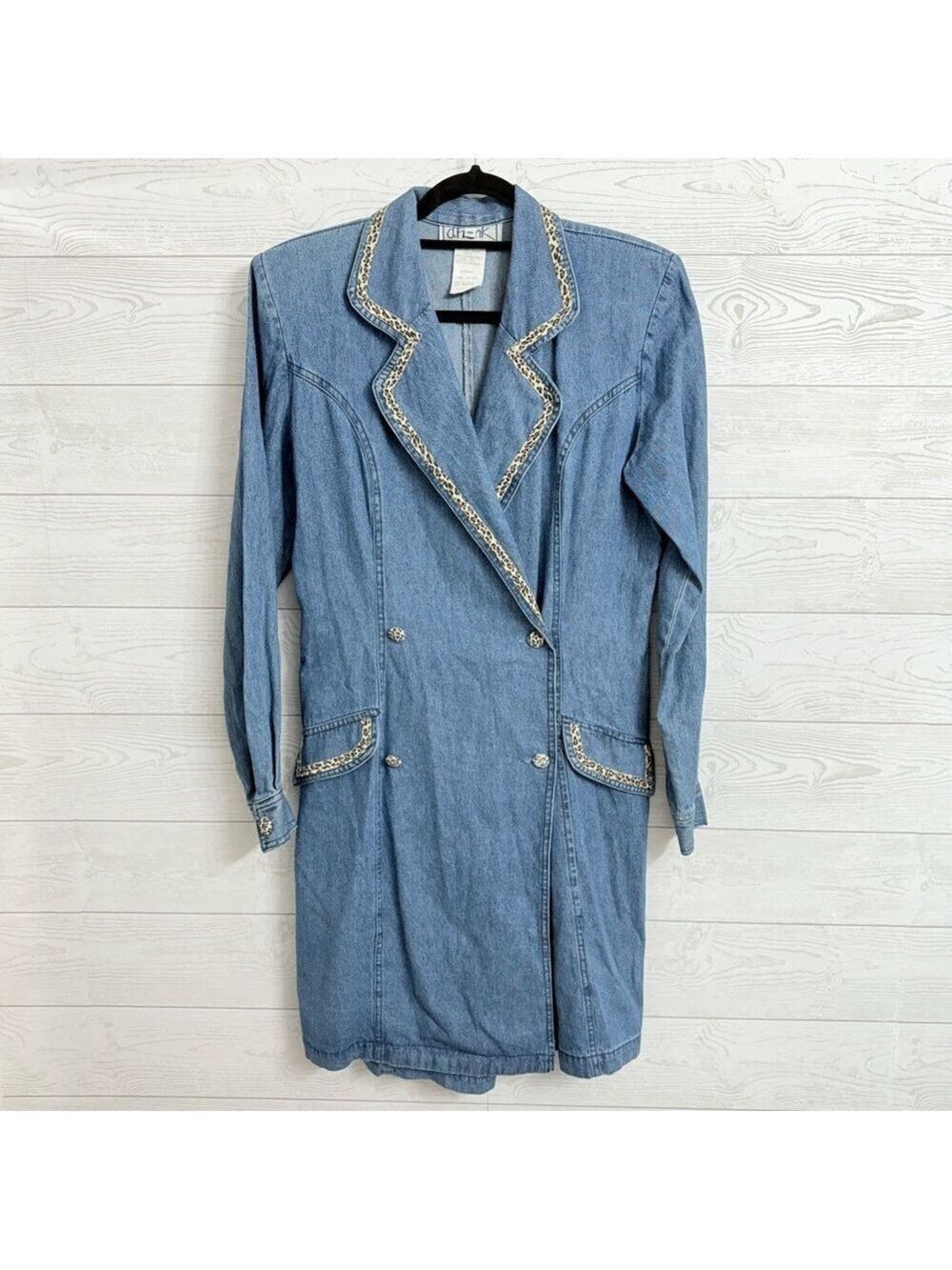 D. Frank Vintage 90’s Women’s Denim Skort Romper Dress. Size 10